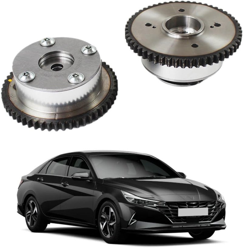 COPACHI 243502E001 243702E000 Exhaust & Intake VVT Timing Camshaft Gear Sprocket Camshaft Timing Gear Adjuster 2pcs Compatible with Hyun-dai Elantra 2.0L 1.8L L4 Engine Kia Soul After-Market Parts - Image 1